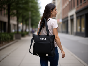 Borsa a Tracolla in Tessuto Composito Impermeabile Milan, Stile Minimalista per Tutte le Stagioni - Product Image 2