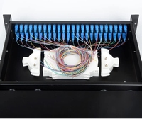 Boîtier de terminaison fibre optique HONDAO 48 ports, panneau de brassage SC/FC/LC, pigtail ODF 2U monomode/multimode (96 cœurs LC UPC SM) pour l'ingénierie