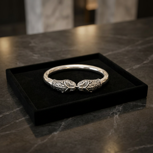 Traditional Silver Fashion Kada for <b>Men</b> <b>Men's</b> Traditional Silver <b>Bangles</b> - Product Image 2