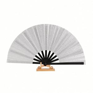 Abanicos Plegables de Plástico Pintados con Purpurina de 33 cm, Personalizados, para Festivales, Bailes y Fiestas - Product Image 5