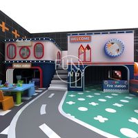 Desain Model 3D Playground Anak Indoor Interaktif Besar yang Dapat Disesuaikan dengan Seluncuran dan Kolam Bola