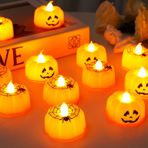 <span class=keywords><strong>Citrouille</strong></span> petites bougies bougies LED sans flamme Halloween têtes de <span class=keywords><strong>citrouille</strong></span> vacances décor à la maison intérieur fête atmosphère lumières - Product Image 2
