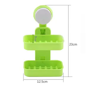 Promotional Price Soap Dish for Shower Bar Soap Holder Double Layer with Draining Tray Soap Case