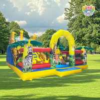 Structure gonflable commerciale en PVC pour la location, imperméable, avec toboggan, pour enfants, usage domestique
