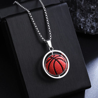 Pendentif Coupe du Monde de Basketball et Football 2026 FC pour Homme, Collier Chaîne en Acier Inoxydable Style Hip-Hop Urbain, Cadeau Sportif