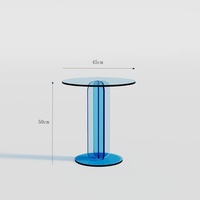 Transparent acrylique Tatami Table basse populaire maison baie vitrée suspendu Table à thé salon coin Table basse présentoir