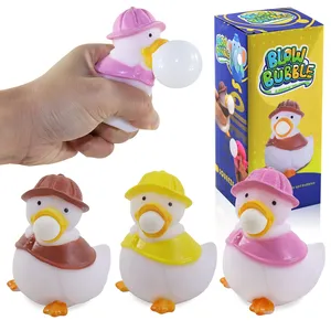 Venta al por mayor de descompresión elástica antiestrés alivio personalizado Animal conjunto suave Squeeze Kawaii Mochi pato escupir burbuja de juguete para el Autismo