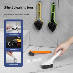 Multifunctional PP Crevice Corner Cleaning <b>Brush</b> for Bathroom Tiles and Countertops with Hard Bristles - Product Image 1