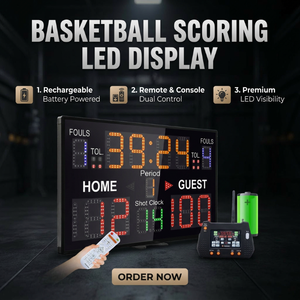 Control <span class=keywords><strong>de</strong></span> consola remoto inalámbrico alimentado por batería recargable Múltiples deportes usados Led Marcador <span class=keywords><strong>de</strong></span> baloncesto digital electrónico - Product Image 2