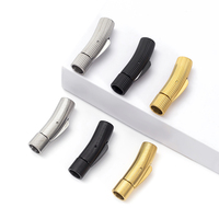 Boutons à pression verticaux en acier inoxydable personnalisés avec logo imprimé au laser pour bracelet en cuir, fermoir de bijoux