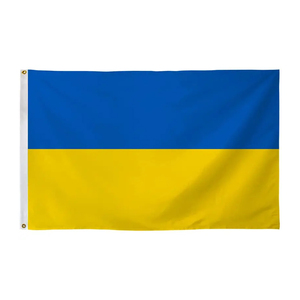 Venta al por mayor de fábrica Stock 75d <span class=keywords><strong>Bandera</strong></span> ucraniana Poliéster Impresión digital 3x5ft <span class=keywords><strong>Bandera</strong></span> de <span class=keywords><strong>Ucrania</strong></span> - Product Image 1
