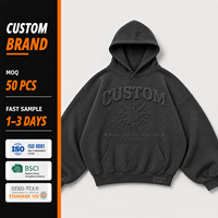 Sweat à capuche pour hommes, vêtements en gros, en polaire de coton 500 GSM, avec logo gravé, protection solaire ultralégère, strass, style élégant