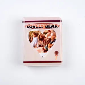 Supply hollowed out small love 3-inch mini album plug-in PP album business card album FOR KPOP