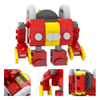 Sonics Egghead Mech Leguoguo Creative MOC MOOXI MOC1298 Figurines d'action d'anime Jouets en blocs et jouets de construction de modèles Poupées