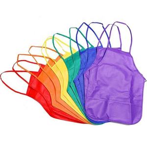 Custom Logo Disposable Non Woven Sleeveless Sanitary <b>Kids</b> Art <b>Apron</b> for <b>Painting</b> Waterproof & Eco-Friendly - Product Image 1