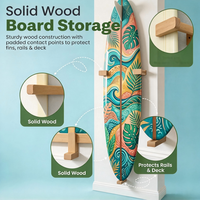 Support mural en bois pour planches de surf, support mural décoratif en bois pour planches à pagaie, support de rangement pour planches de surf