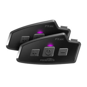 2 piezas Fodsports FX10C motocicleta comunicador intercomunicador persona infinita casco auriculares intercomunicador para motociclistas esquiadores - Product Image 1