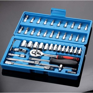46 Pcs Blue Auto Repair Tool Set 6.3mm Metric Ratchet Wrench Kit For Car Motorcycle Maintenance - Product Image 3