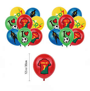 Articles de fête sur le thème du football pour les fans de football, décorations d'anniversaire incluant bannière, ballons et décorations Cristian0 R - Product Image 3