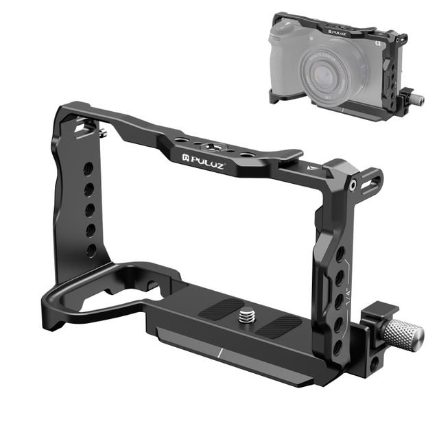 For Sony A6700 PULUZ Metal Camera Cage Stabilizer Rig Black