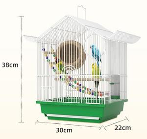 Gabbia per uccelli in metallo di ferro in acciaio inox all'ingrosso con manico per parrocchetti e pappagalli allevamento gabbie per animali domestici - Product Image 1