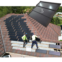 Paneles Solares para Casas Modernas, Sistema de Techo Metálico de Ahorro de Energía, Fácil Instalación, Tejas Solares