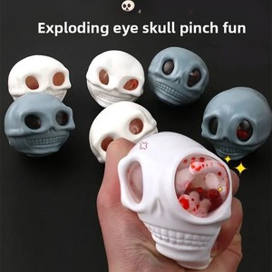 Juguetes Blandos de Calavera de Halloween de TPR con Ojos de Araña, Gadgets de Broma, Decoración para Fiestas, Venta al por Mayor a Granel - Product Image 3