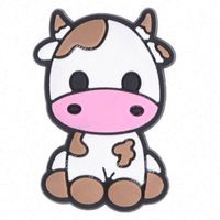 Breloque de chaussure motif vache, breloque de chaussure imprimé vache pour la décoration de sabots, breloque de chaussure Cowgirl pour cadeau d'enfant