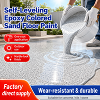 Peinture de sol autolissante époxy écologique à sable coloré, antidérapante, certifiée RoHS, haute dureté pour usage commercial et industriel