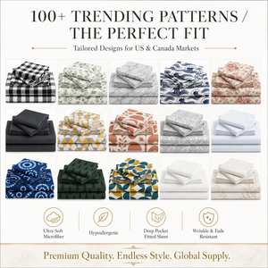 4-pc Bed Sheet Set with Pillowcases 100% Polyester King Size Custom Print Relaxing Soft <strong>Bedding</strong> for <strong>Teenager</strong> Bedroom - Product Image 3
