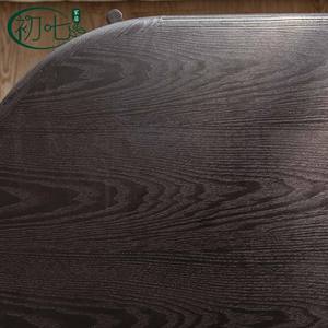 Initial Seven Oval Double Layer Coffee Table Wood Baking Paint Vintage Style For Living Room - Product Image 4