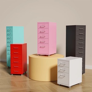 Archivador vertical de 3/6 cajones móvil moderno, muebles de oficina móviles, cómoda de metal debajo del <span class=keywords><strong>escritorio</strong></span> para uso doméstico y hotelero - Product Image 4