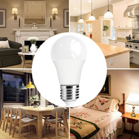 Bombilla LED A60 E27, Bombilla LED No Regulable con Cubierta Esmerilada, Luz Blanca Cálida para Interiores, Lámpara de Iluminación para el Hogar