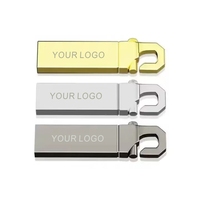 Flashdisk Metal Custom Kapasitas Asli 2.0 64GB 32GB 16GB 8GB 4GB Tahan Air Kecepatan Tinggi USB