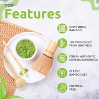 Fouet à matcha en bambou avec logo personnalisé, fouet à matcha traditionnel japonais pour la préparation de la poudre de matcha