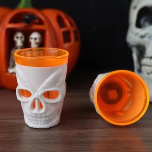 Tasse à vin LED lumineuse en forme de crâne pour Halloween, tasse à boisson lumineuse pour la décoration de fête d'Halloween, fournitures pour bar à domicile - Product Image 3