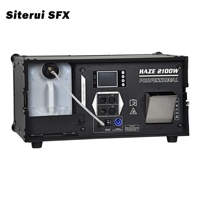 Machine à brouillard électrique SITERUI SFX à base d'eau 2100W avec éclairage laser, flight case, télécommande DMX, réservoir 2.5L pour scène, concert, bar