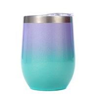 Gobelet isotherme double paroi en acier inoxydable de 12 oz en forme d'œuf pour vin et café – Cadeau d'affaires écologique