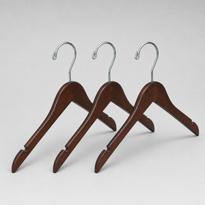 High Quality Custom Walnut Wooden Clothes <b>Hanger</b> with Trouser Bar for Wardrobe and Living Room - Product Image 6