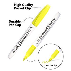 NOVISON 24 Colors Permanent Non-toxic Premium Art Marker Pen Round Toe 1mm Tip School <b>Office</b> DIY Craft <b>Drawing</b> Coloring - Product Image 3