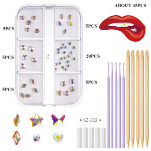 定制DIY牙齿饰品宝石套装人造时尚水晶牙齿饰品装饰品甜美微笑施华洛世奇宝石 - Product Image 6