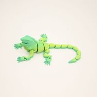Modèle de lézard articulé imprimé en 3D, multicolore, mobile, en plastique, pour décoration de bureau miniature et jouet pour enfants, produit transfrontalier