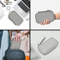 JIAEN Étui de rangement portable et durable pour voyage, organiseur de technologie personnalisé, support de câbles pour écouteurs, chargeur de câbles électroniques