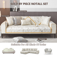 Housse de canapé épaisse de qualité supérieure, monobloc, lavable, anti-poussière, avec motif nuage en feuille métallique pour maison contemporaine