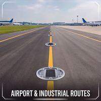 Marqueur de chaussée solaire en aluminium à LED double face IP68, capacité de charge de 60 tonnes, pour routes d'aéroport, approvisionnement mondial
