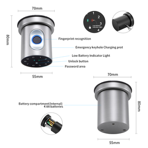 Poignée de porte numérique intelligente <span class=keywords><strong>American</strong></span> Standard avec serrure à levier, Wi-Fi Tuya, empreinte digitale biométrique et mot de passe pour la sécurité résidentielle et des bureaux - Product Image 5