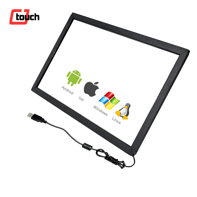 49 Inch IR Touch Screen Panel 10 Points  IR Multi Touch Frame 10.4"-98" Touch Panel for Pc Kiosk