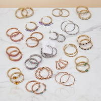 XUPING Joyería al por Mayor Bañado en Oro Geométrica Minimalista Aretes de Aro Lisos Grandes y Pequeños de Moda para Mujer