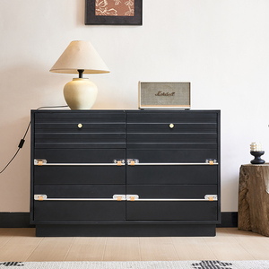 French Modern All Solid Wood Eco-Friendly <b>Chest</b> Drawers Bedroom Bedside <b>Storage</b> Cabinet K111 Home Furniture <b>Storage</b> Cabinet K111 - Product Image 2