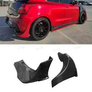 Carbon Fiber Rear Bumper Lip Splitter For For Suzuki Swift ZC33S 2018+ Side Rear Diffuser Splitter Fins Bodykit